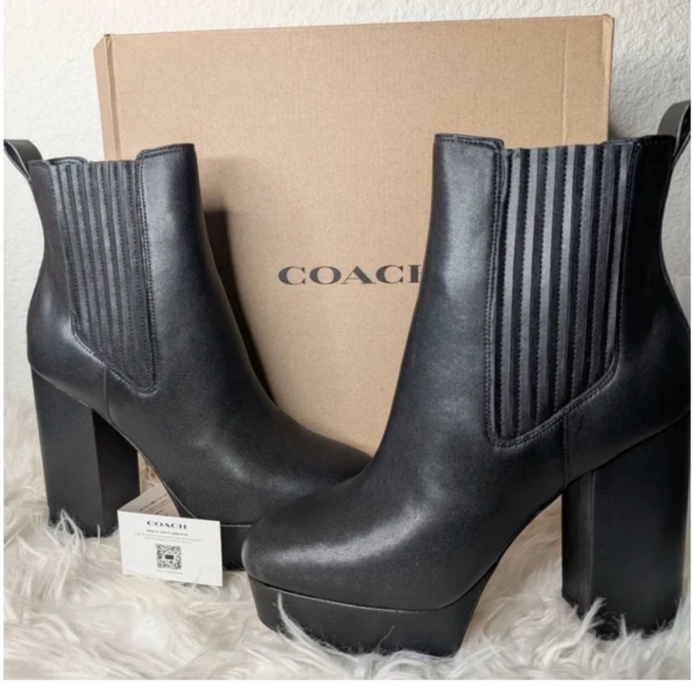 Coach Black Ankle Boots - Picture 5 of 6